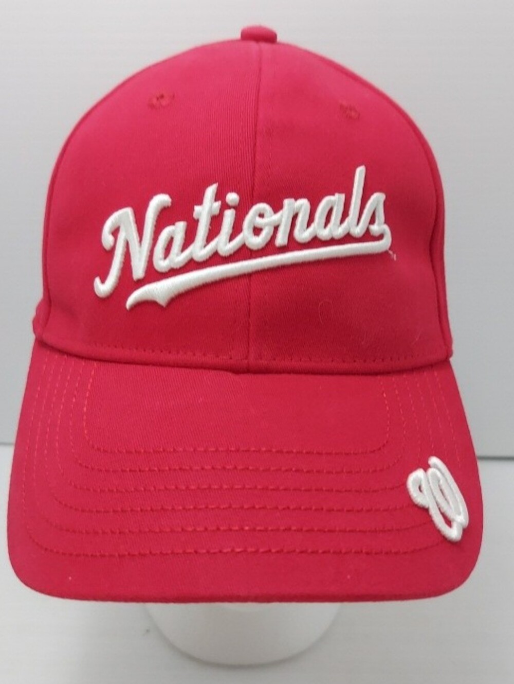 Red "Nationals" Script Baseball Cap - Picture 2 of 13
